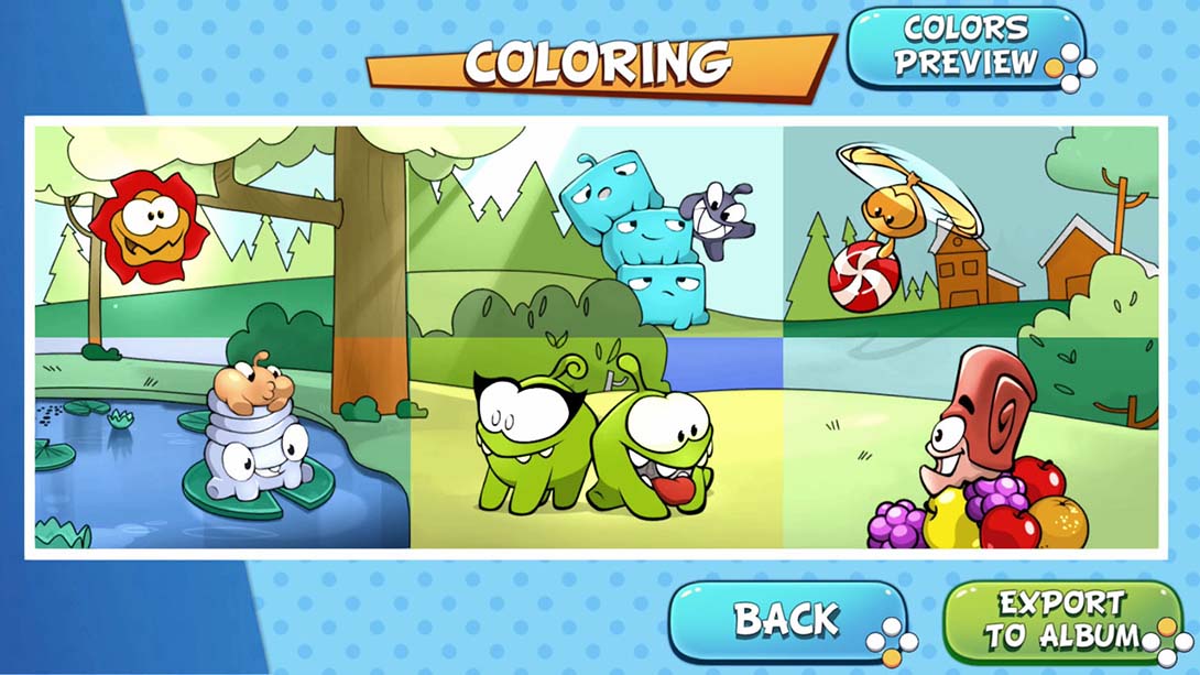 Om Nom：着色、卡通和拼图 Om Nom: Coloring, Toons & Puzzle截图