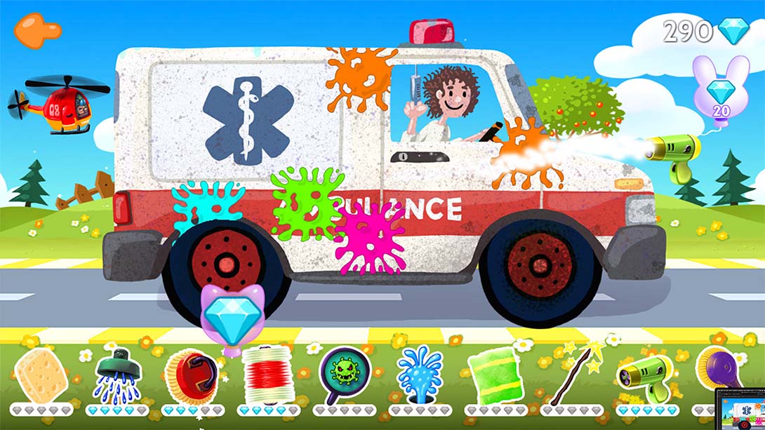 有趣的洗车 - 儿童和幼儿的卡车和汽车游戏车库Funny Car Wash - Trucks & Cars Game Garage for Kids &截图