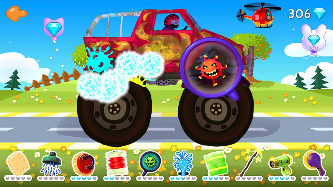 有趣的洗车 - 儿童和幼儿的卡车和汽车游戏车库Funny Car Wash - Trucks & Cars Game Garage for Kids &截图