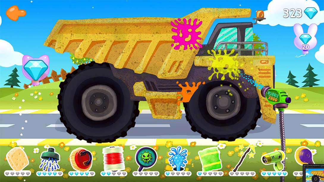 有趣的洗车 - 儿童和幼儿的卡车和汽车游戏车库Funny Car Wash - Trucks & Cars Game Garage for Kids &截图