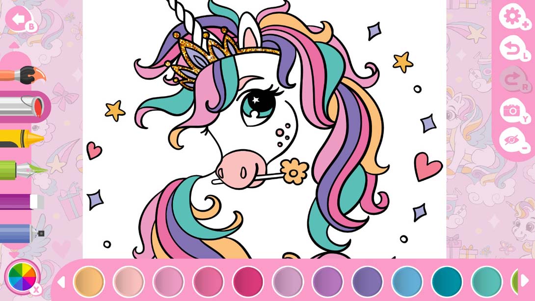 我可爱的独角兽涂色书 My Cute Unicorns - Coloring Book截图