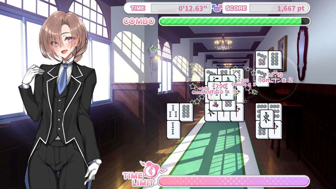 Otoko Cross: Pretty Boys Mahjong Solitaire截图