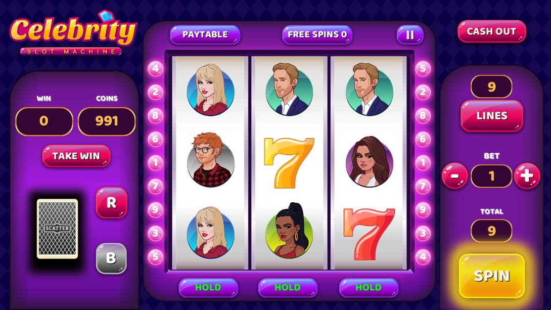 名人老虎机 Celebrity Slot Machine截图