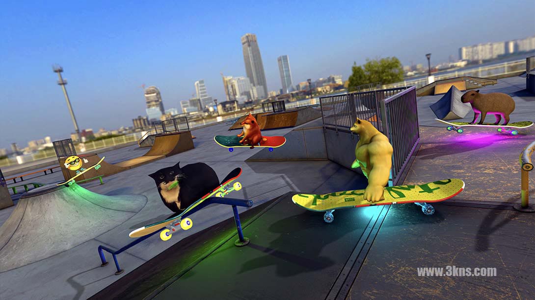 滑板漂流与麦克斯韦猫:游戏模拟器 Skateboard Drifting with Maxwell Cat: The Game Simulator截图